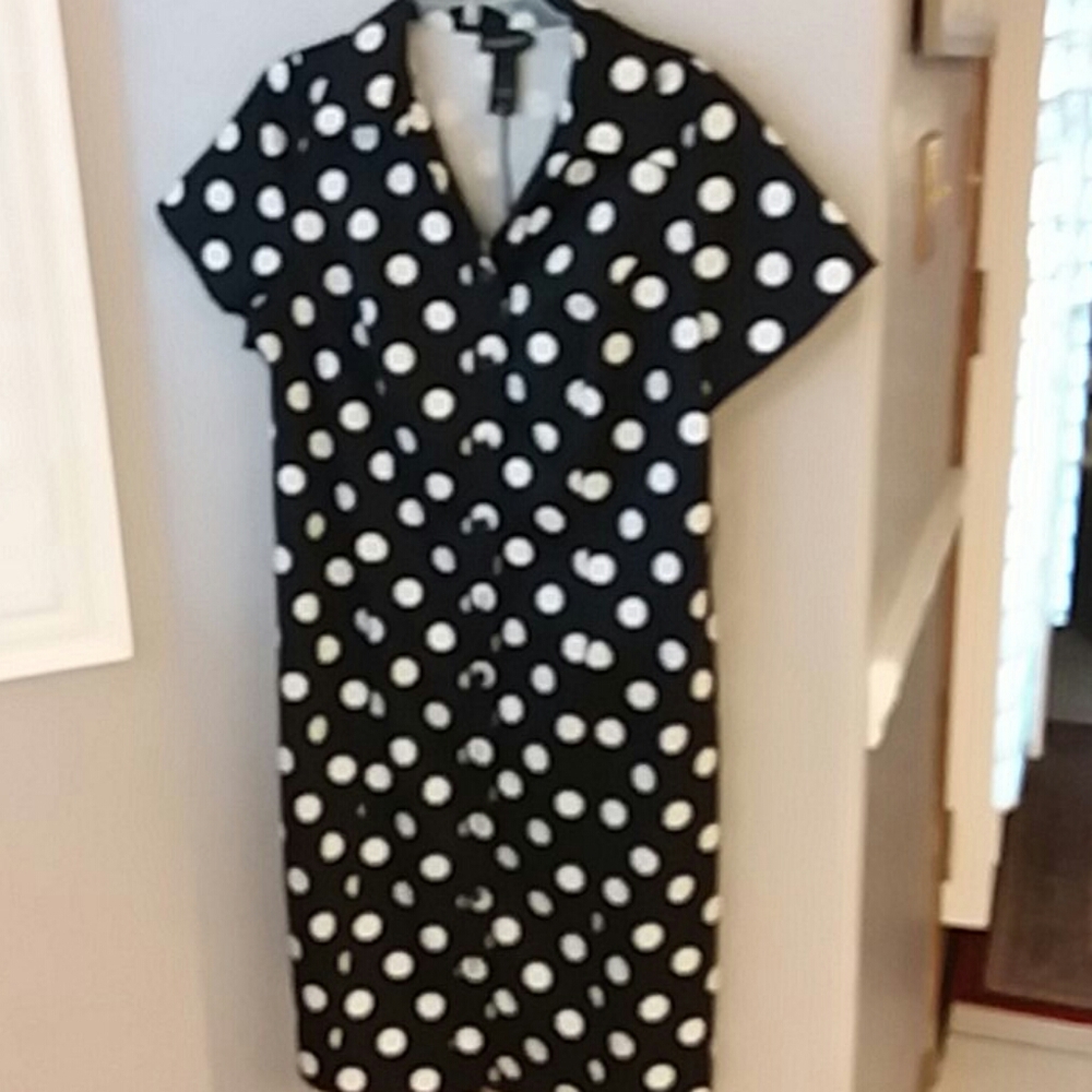 Lane Bryant Dress POKADOT B&W